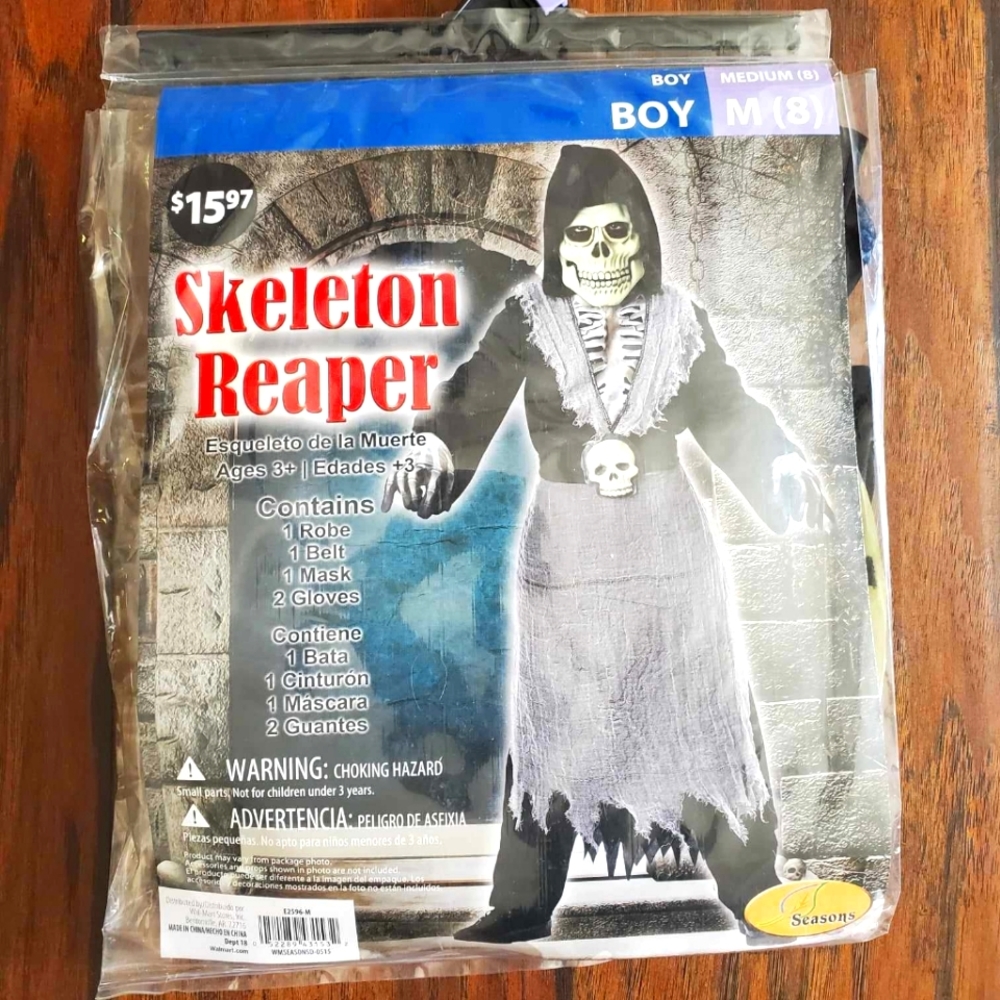 Skeleton Reaper Halloween Costume